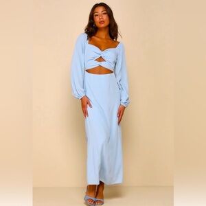 Lulus midi blue summer dress NWT XL